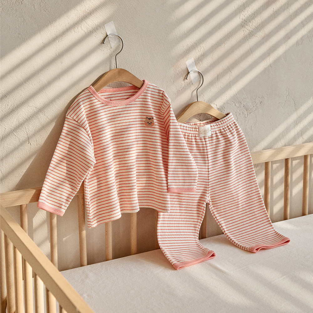DOTTODOT 清新可愛羅紋系列-條紋居家上下套裝