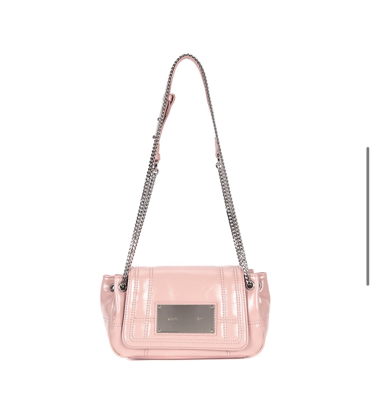 MATIN KIM特價場GLOSSY QUILTING SMALL CHAIN BAG IN PINK