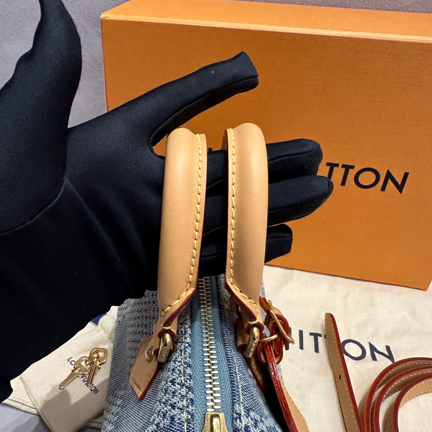 【預訂貨品】Lv 18牛仔丹寧棋盤格speedy