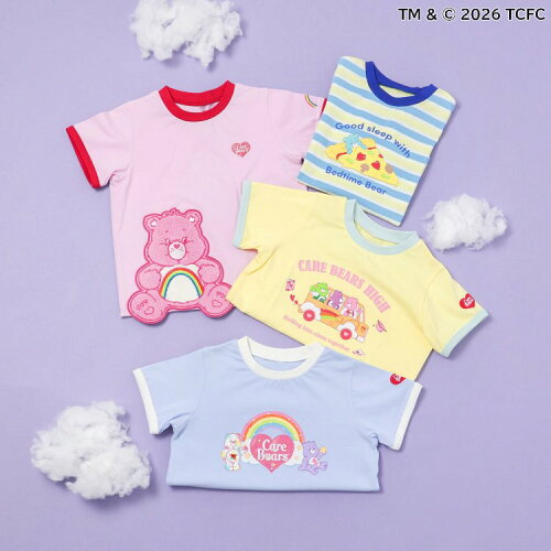 🆕【⭐訂購⭐】🌀 🇯🇵 日本直送 Care Bears 綑邊領 刺繡圖案 短袖T恤［4款選］ 🌀[ELDA-0085][260509]