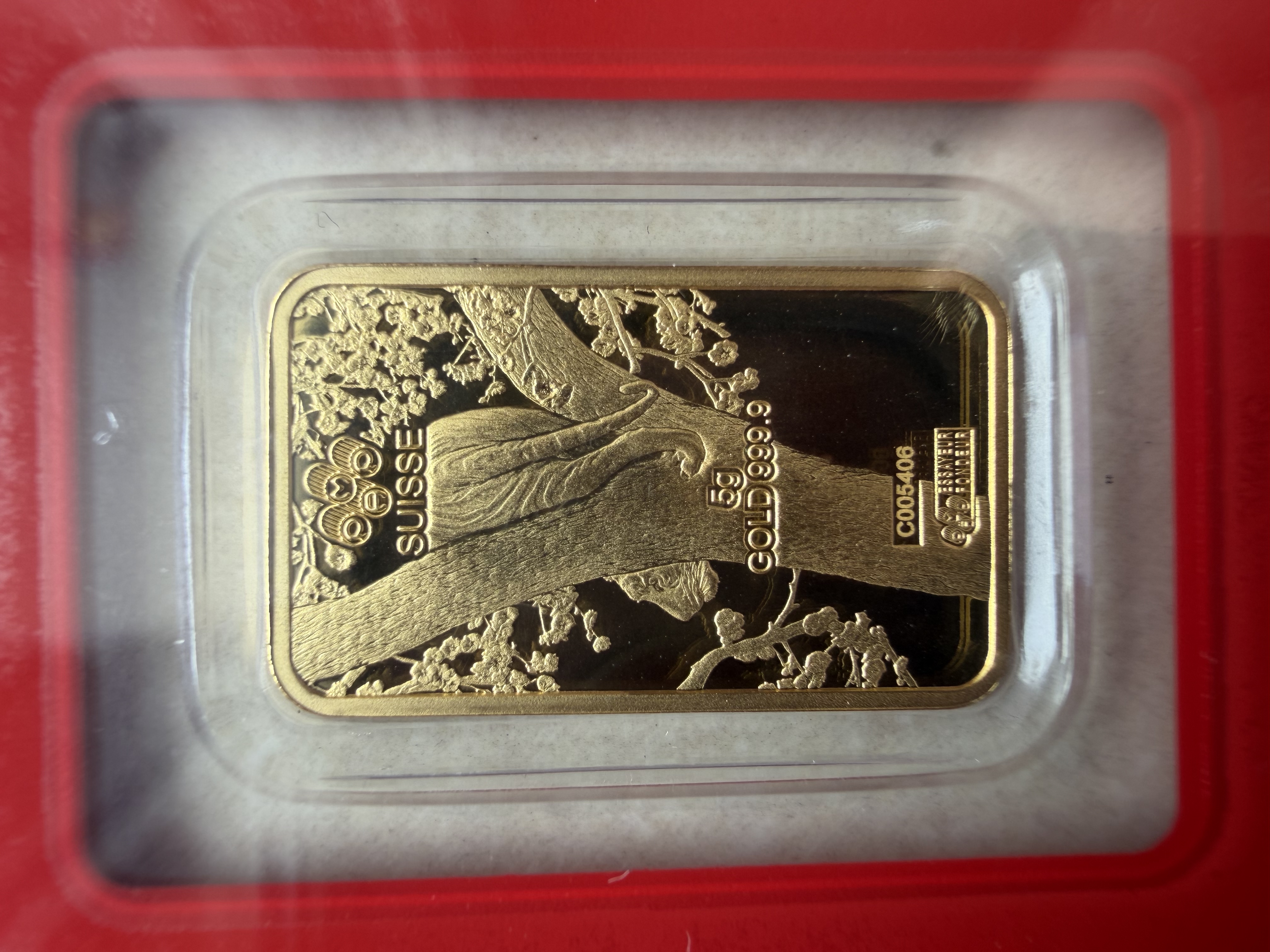 (SN5406) PAMP Lunar Tiger 2022 5g 🇨🇭Fine Gold Bar Emas 999.9 生肖虎