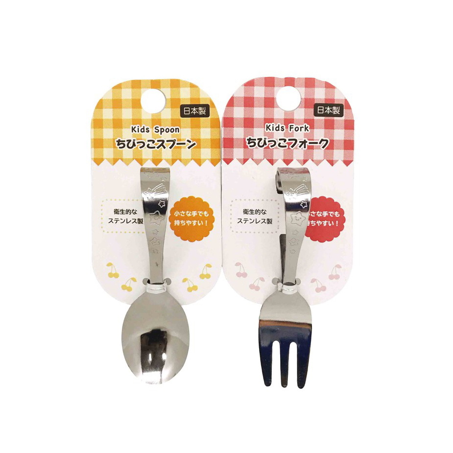 現貨🇯🇵ECHO嬰兒手握不銹鋼叉匙羹套裝