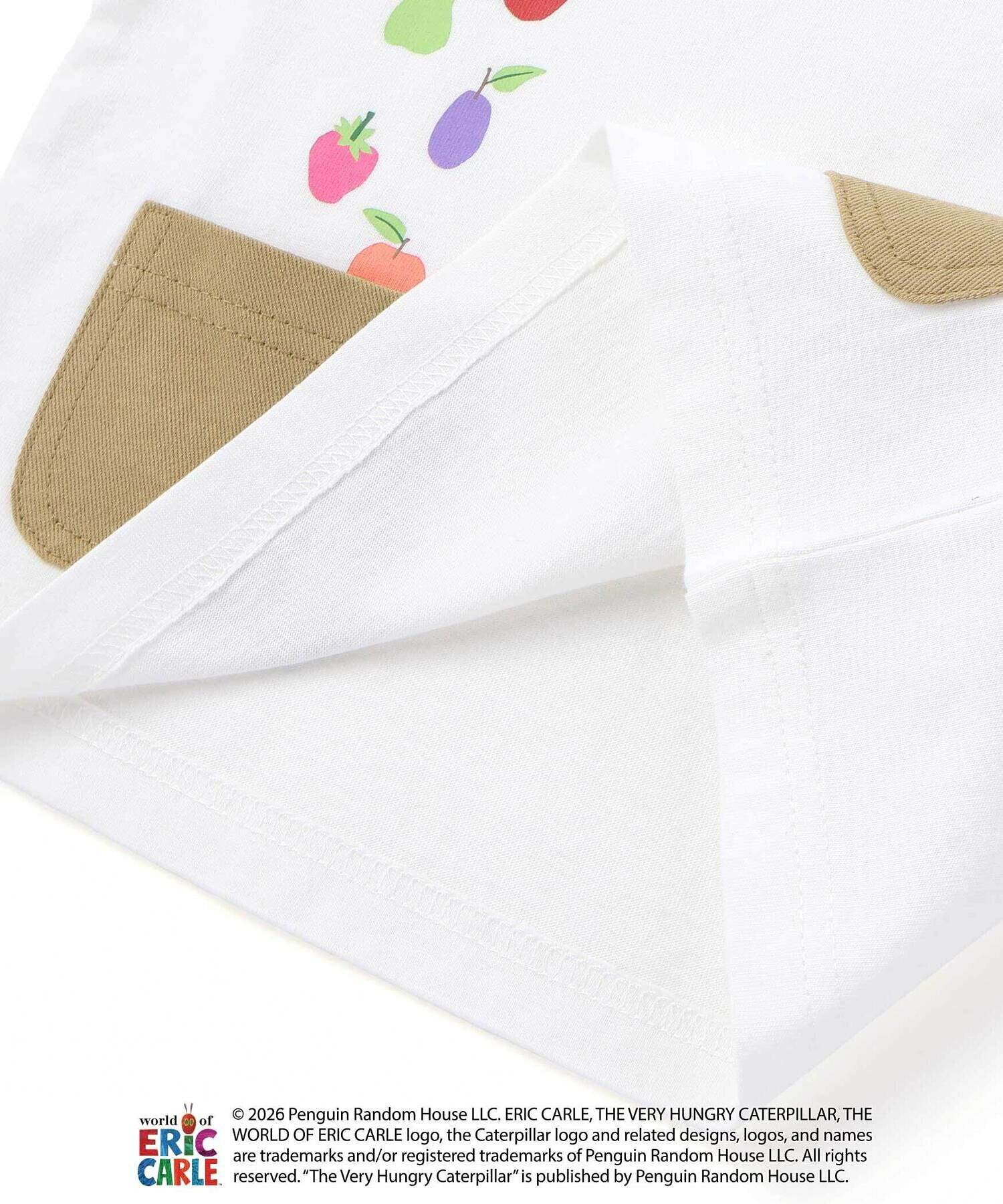 🇯🇵預訂 日本直送🇯🇵Slap Slip x 好餓的毛毛蟲系列印花口袋拼色短袖T恤