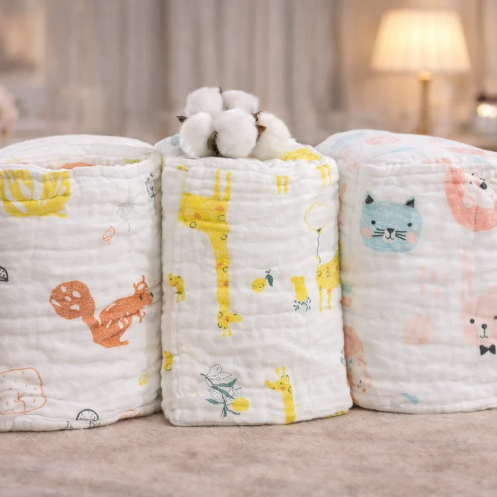 六層長浴巾 CHUBEES 6-Layer Cotton Gauze Baby Bath Towel
