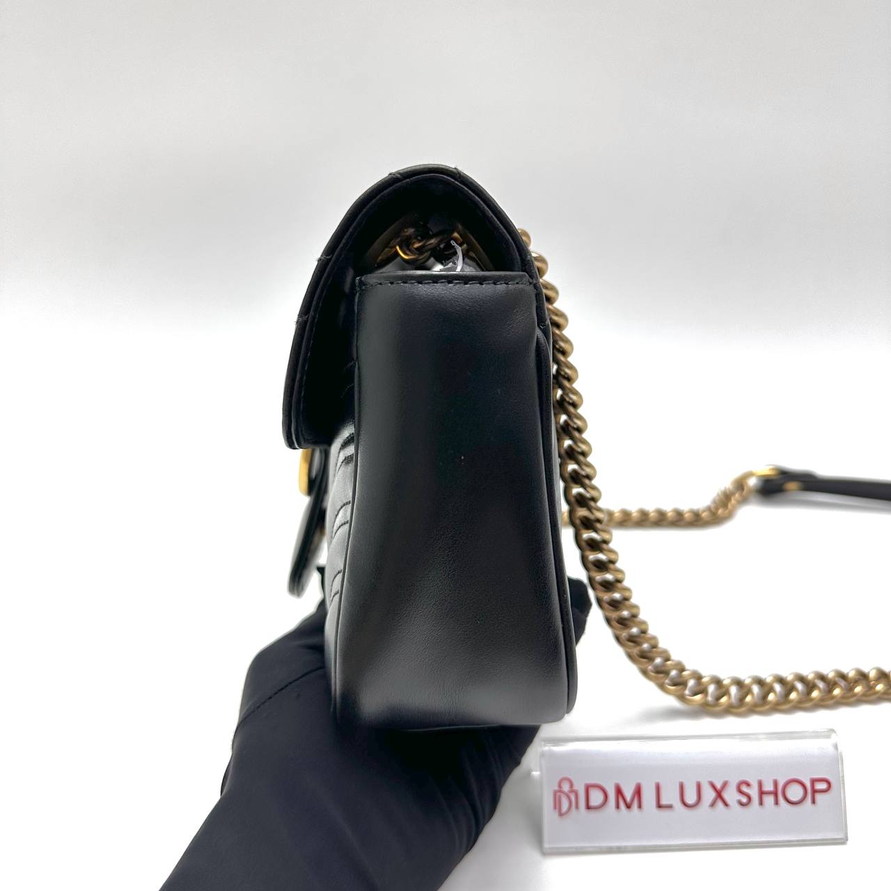 Gucci Black Mini GG Marmont GHW