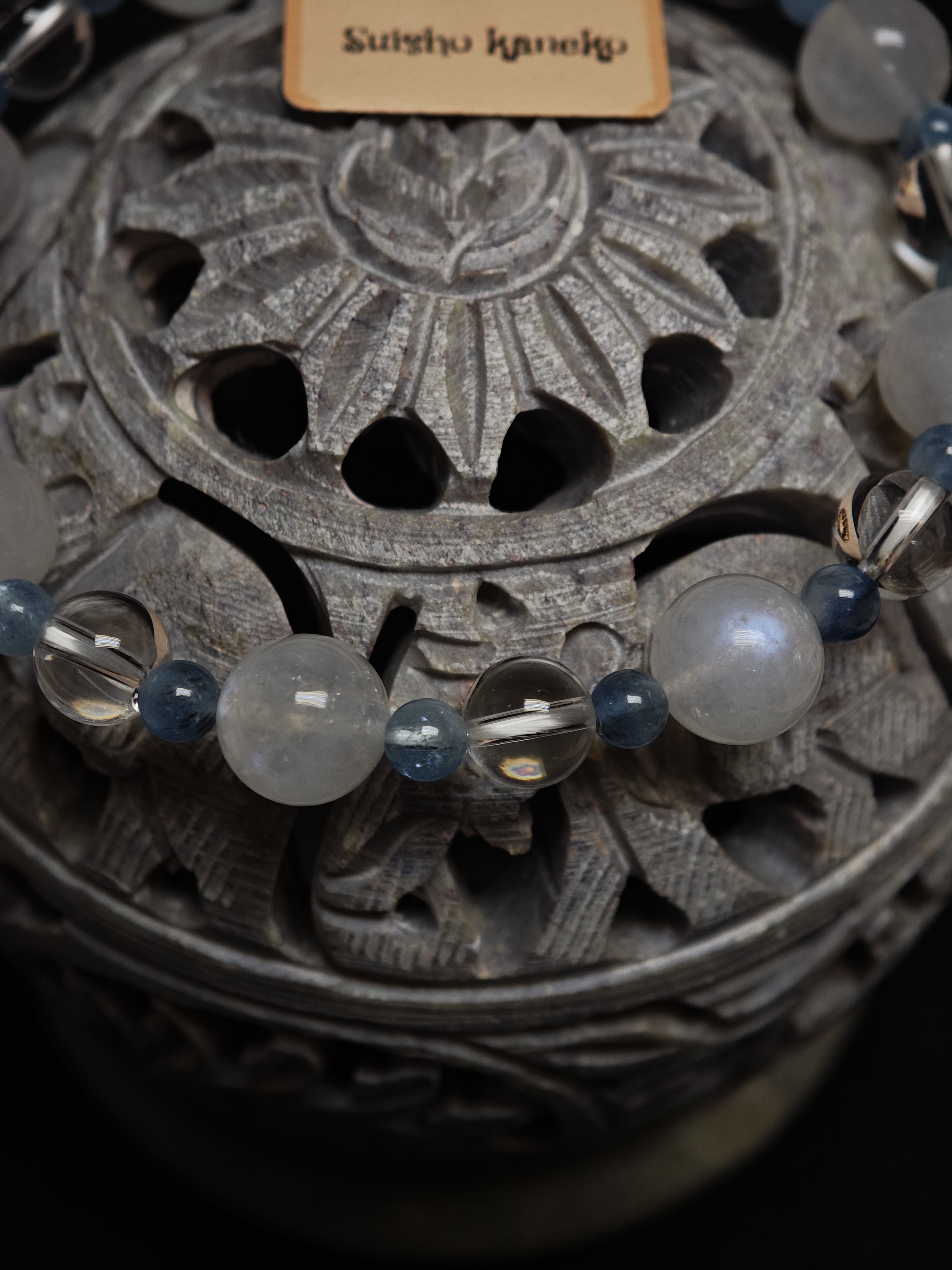 ✨新品DIY水晶手串✨✨🩵海藍寶✨🌕月亮石✨⚪白水晶✨