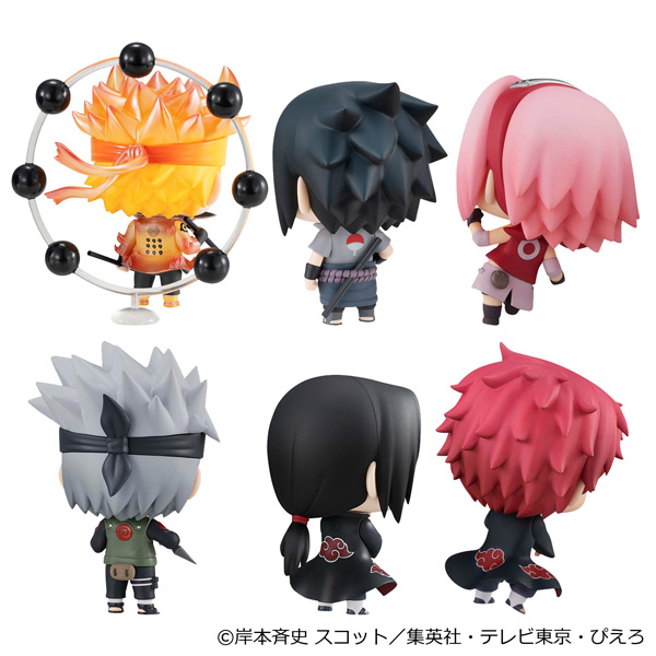 (預訂訂金 $200) (總價 $504) MegaHouse Chimi Mega Series 火影忍者疾風傳 NARUTO SHIPPUDEN Mascot Collection [1] (原盒6個) (行版) 