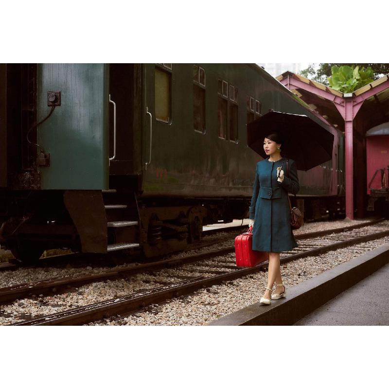 SOLD OUT 1960s MOD Teal Green WInter Coat (FM091)