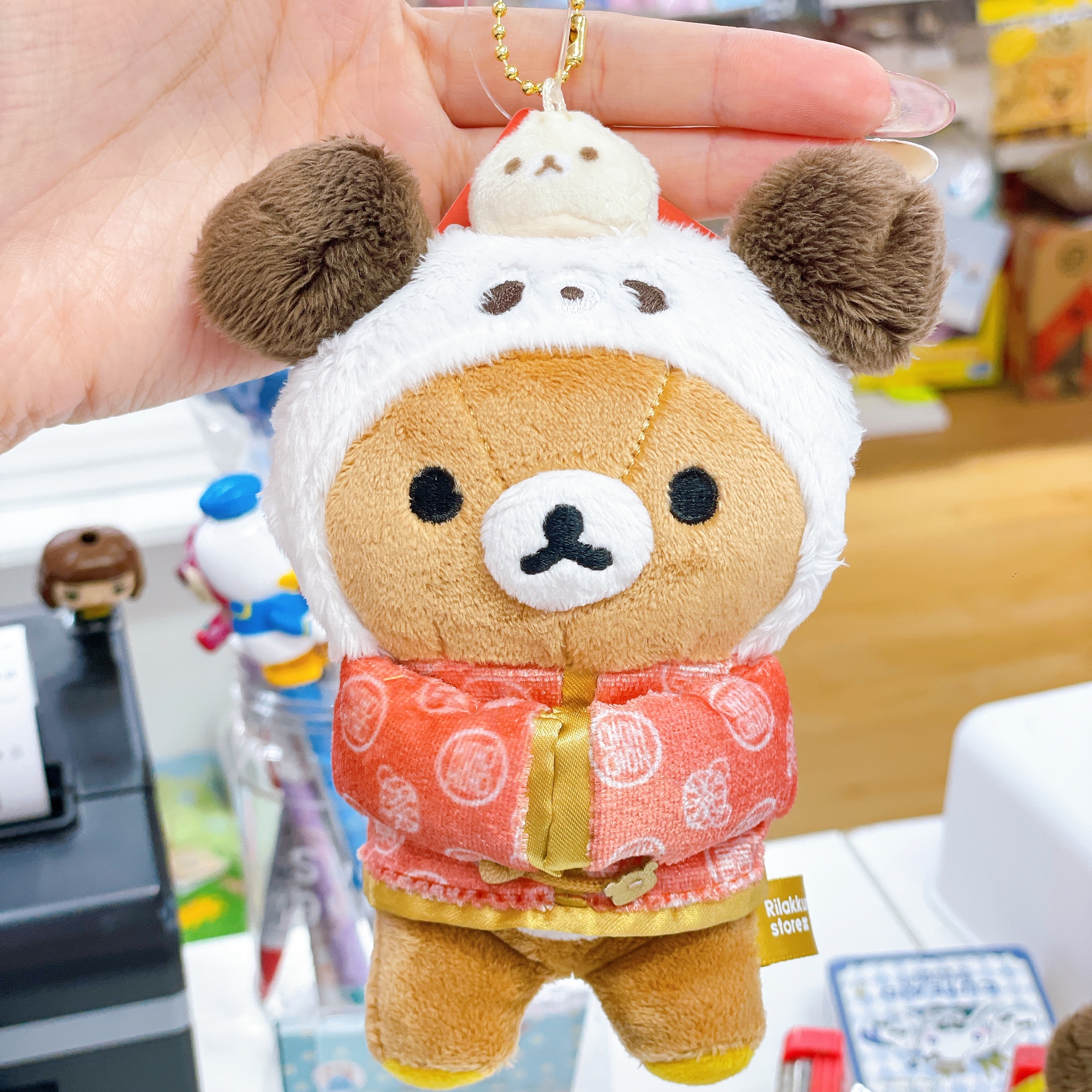 日本直送鬆弛熊rilakkuma store 限定中華風公仔掛飾