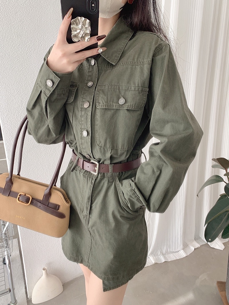 个性十足！口袋工装风连衣裙