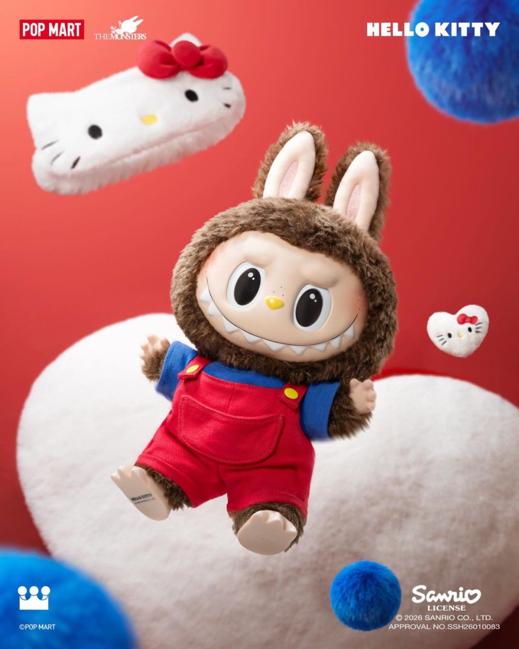 原裝正版泡泡瑪特 labubu  Sanrio 合作系列 盒裝公仔