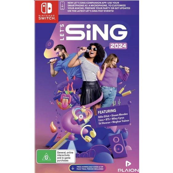(🔥NEW RELEASE🔥) Let's Sing 2024 with International Hits (Nintendo Switch) Digital Download