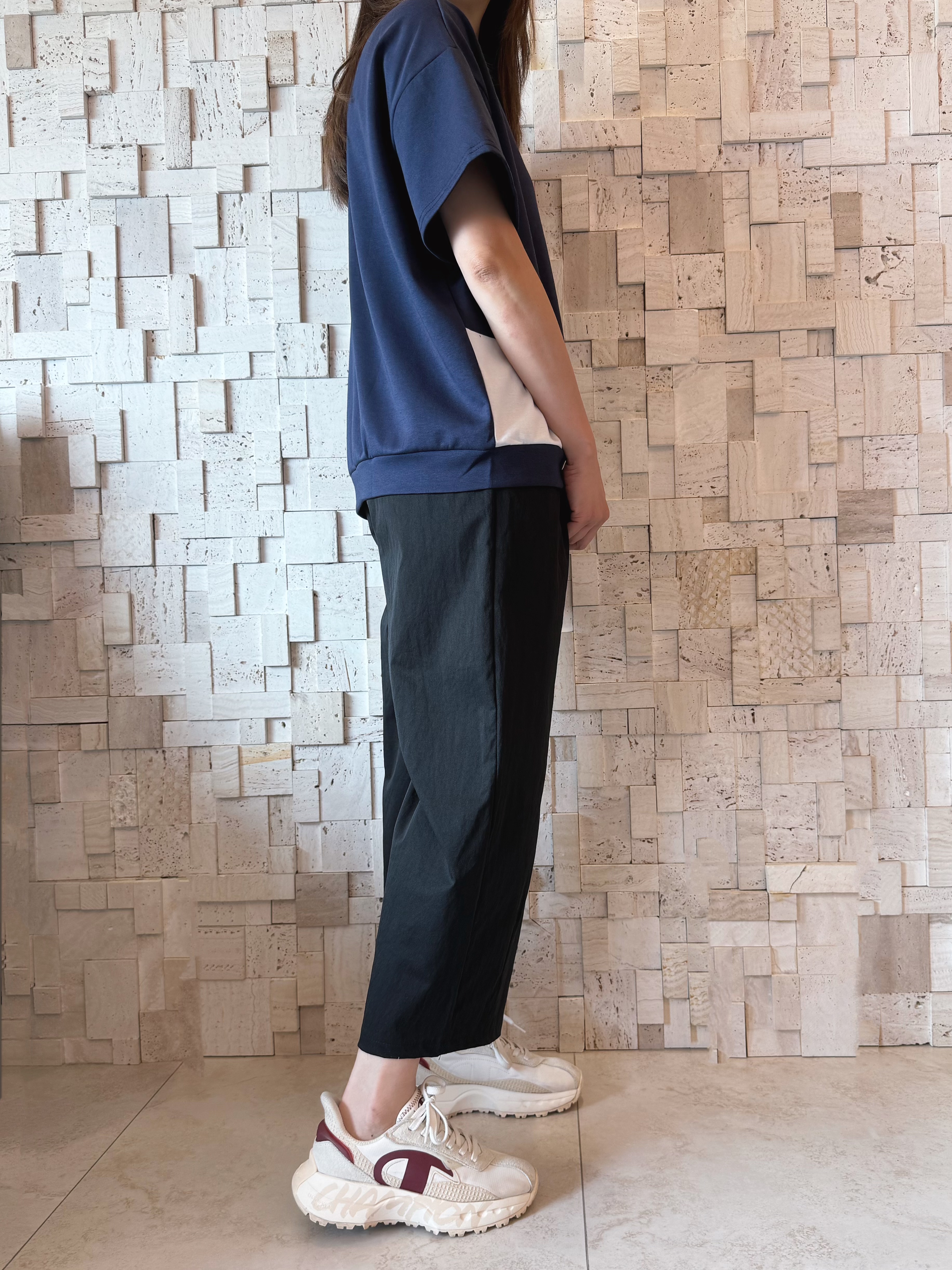 #2101 簡約拼色Top