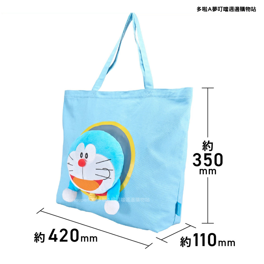 [訂購] 多啦A夢Totebag 立體公仔布袋 穿牆圈 隨意門 法寶 | Doraemon袋