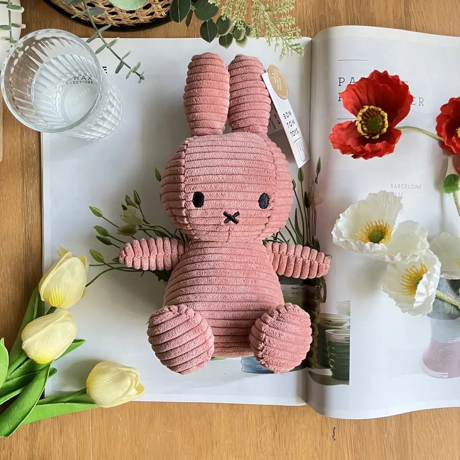 📦訂購 台灣代購 荷蘭 BON TON TOYS 米菲 Miffy ECO燈芯絨 玫瑰粉 公仔