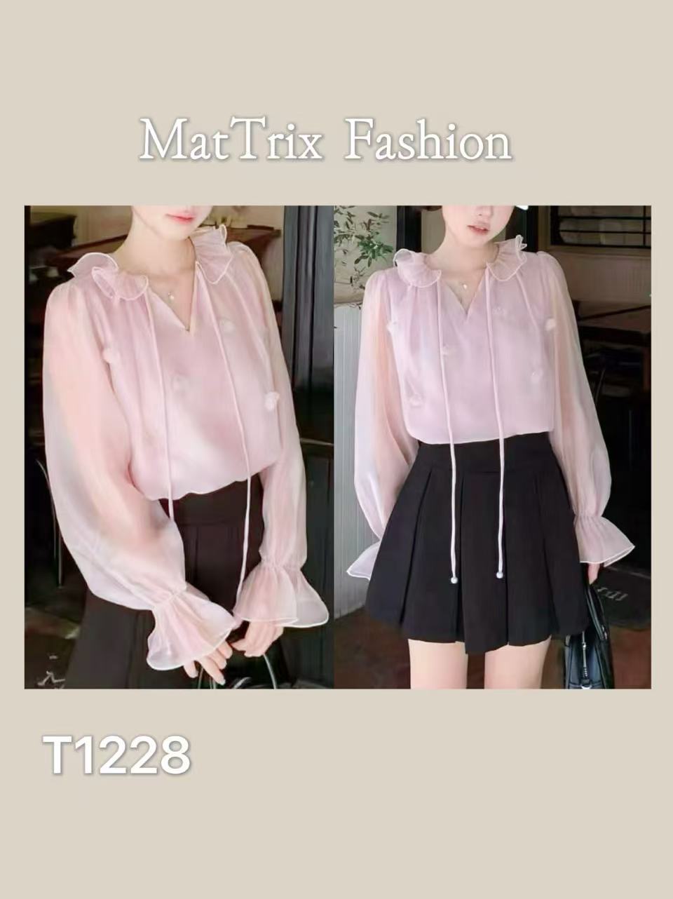T1228/ 雪紡Ruffle Top 原價$259