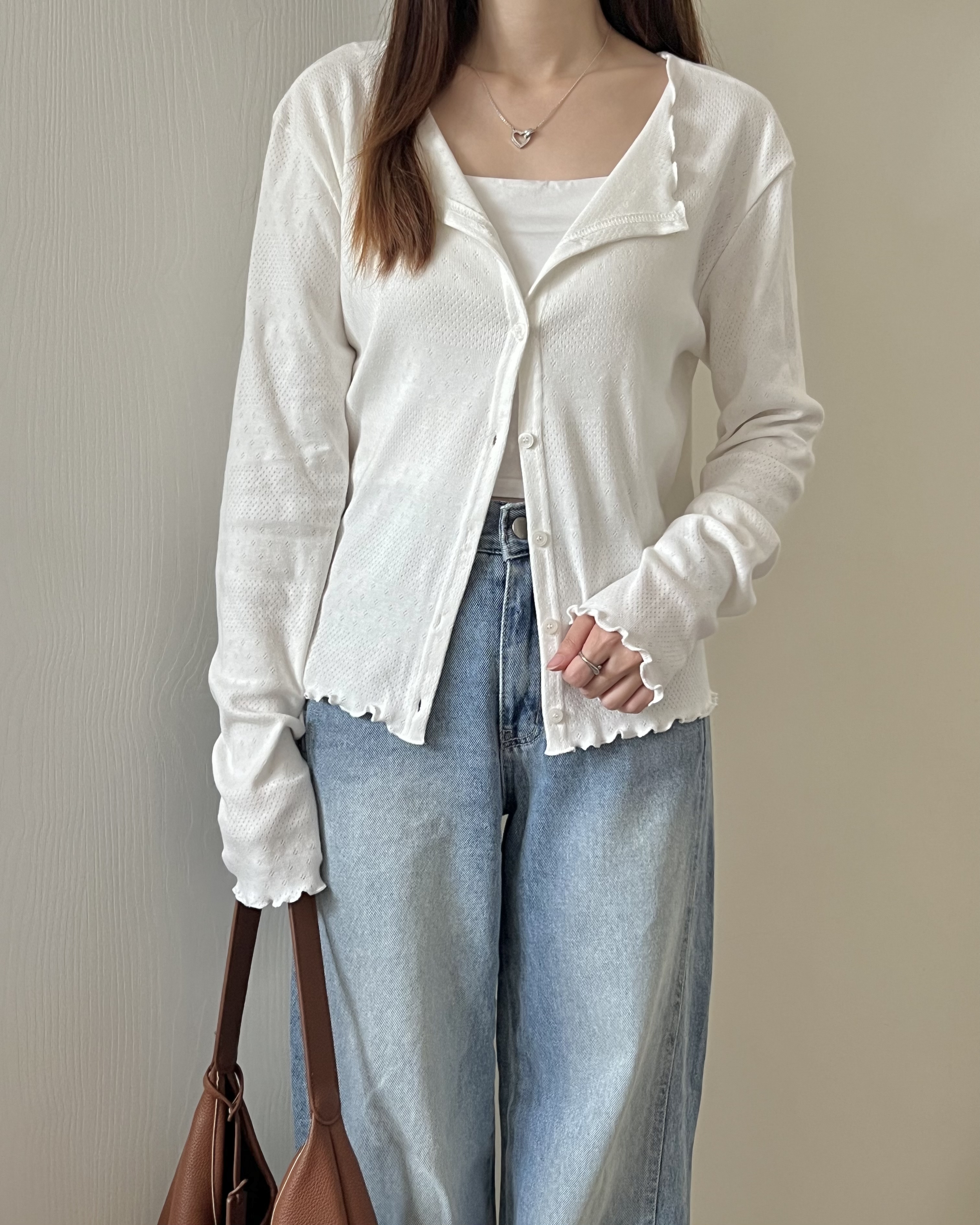 櫻花木耳邊上衣 溫柔斯文