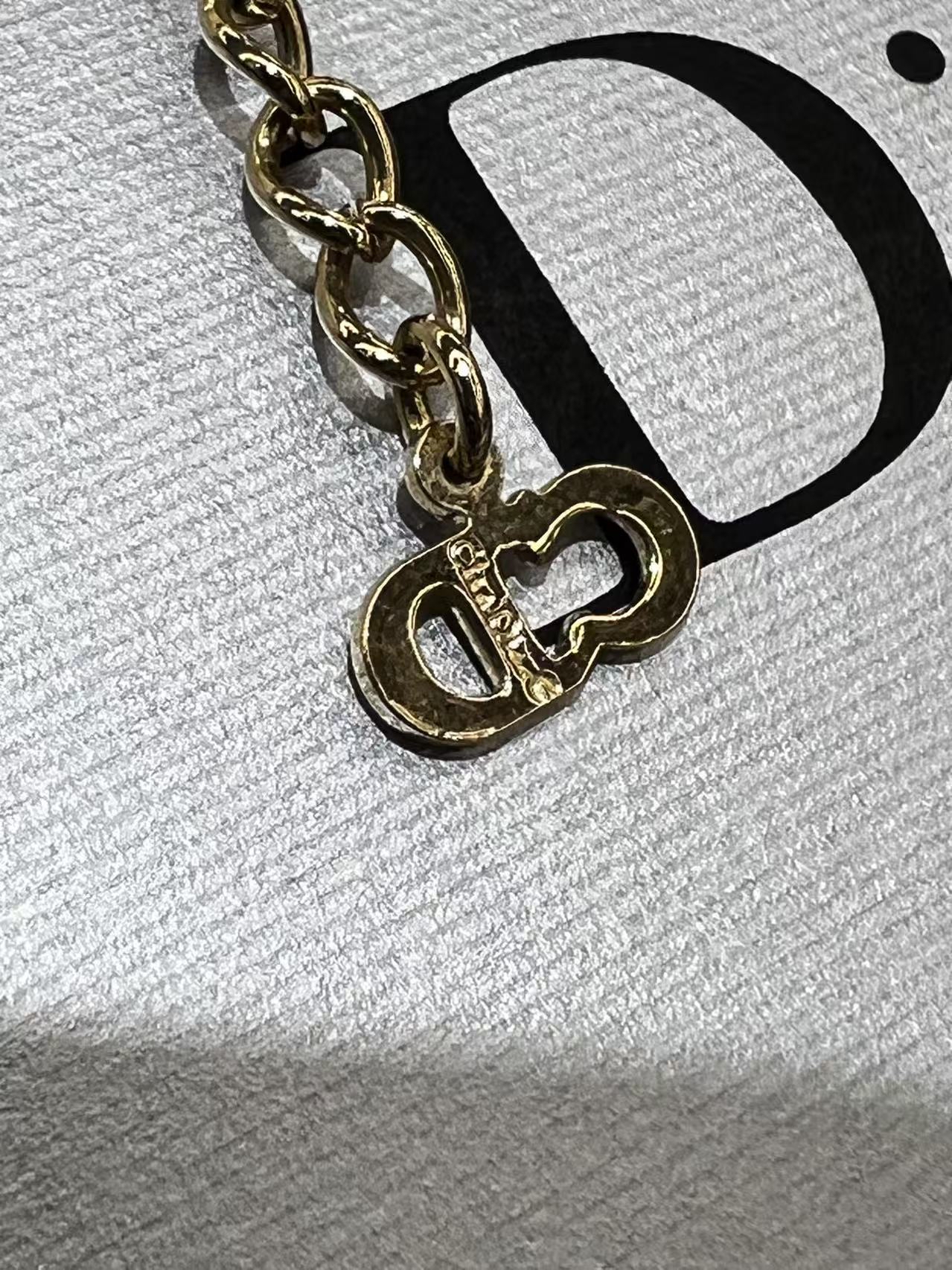Dior 鍍金水鑽鎖骨頸鏈(爆款款式）