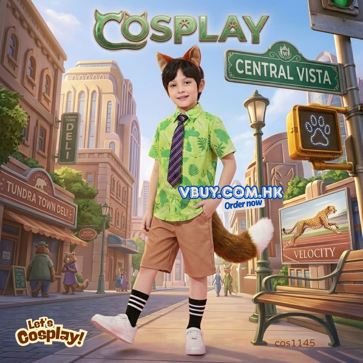 Zootopia Nick兒童Cosplay服裝 優獸大都會阿力角色扮演 世界閱讀日 電影角色服裝 Lets Cosplay cos1145