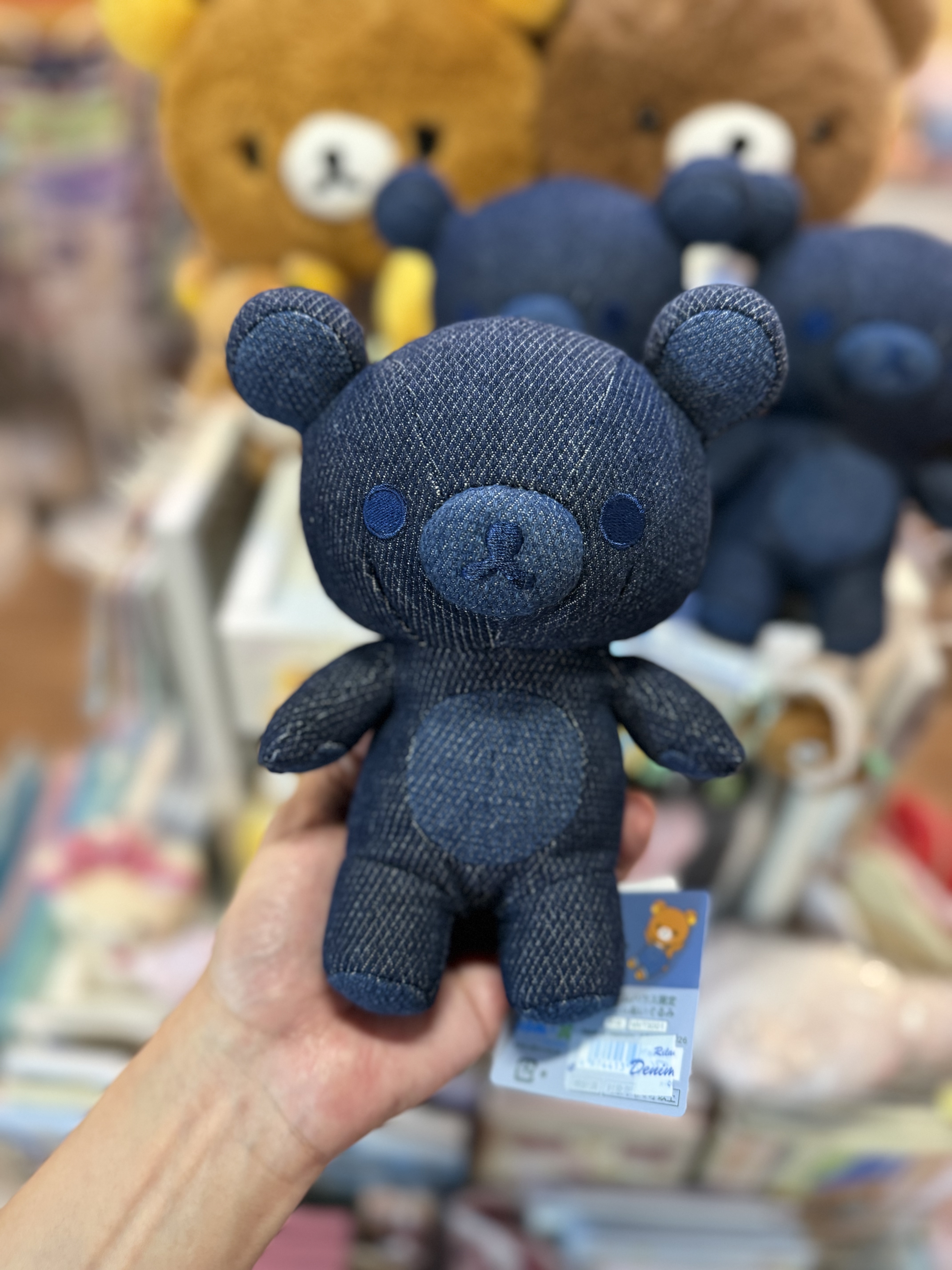 《現貨》全新日本倉敷/輕井澤店限定 牛仔布材質Rilakkuma 公仔