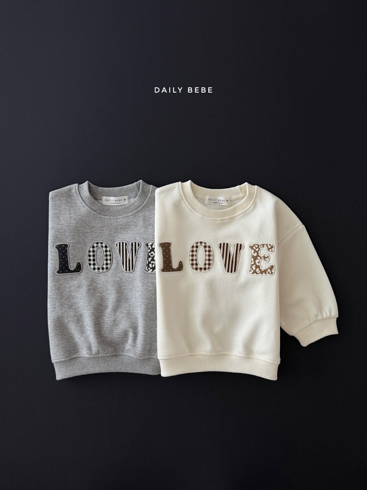 Dailybebe | Love Patch Sweatshirt