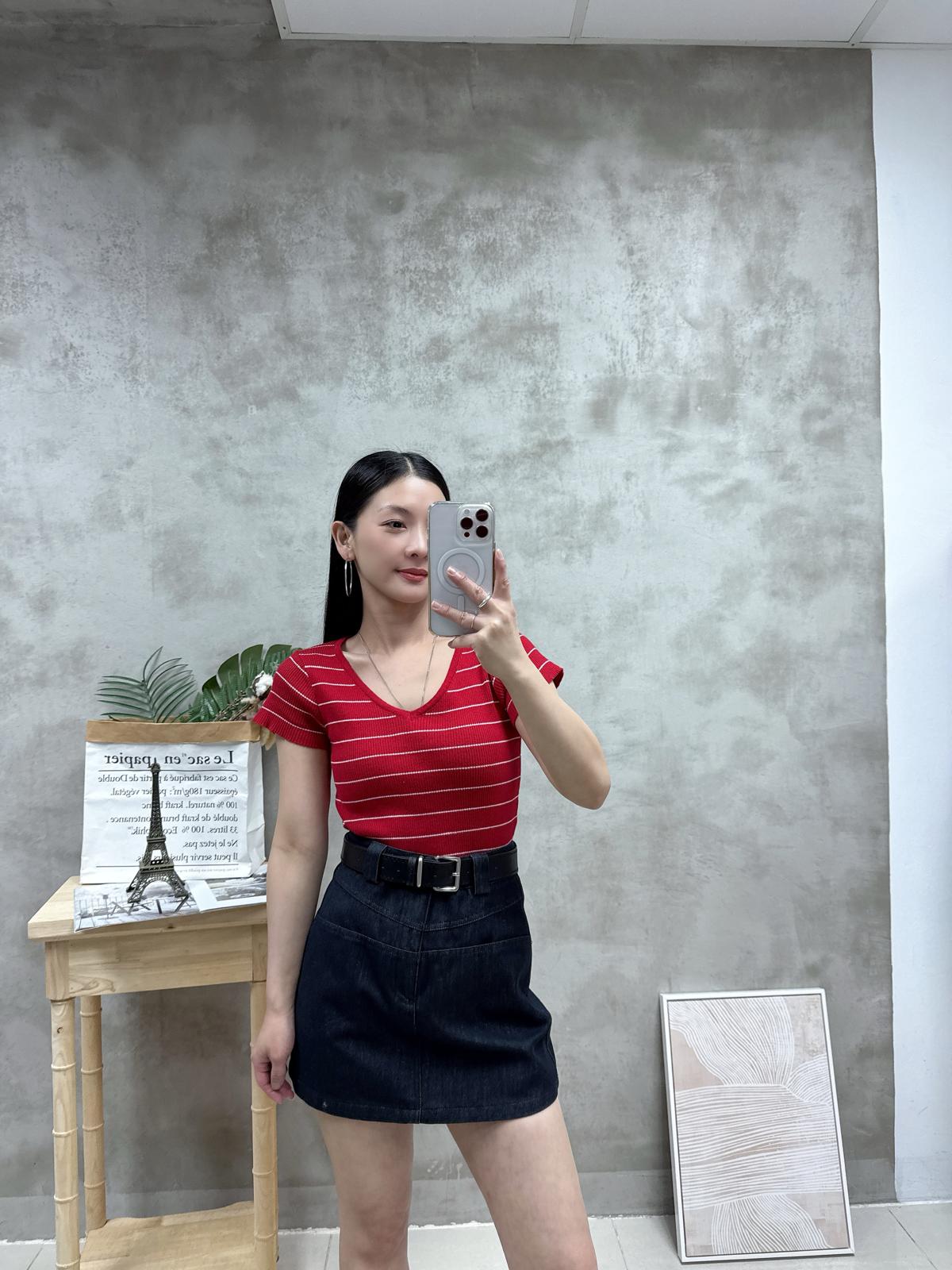 顯瘦連Belt牛仔裙褲