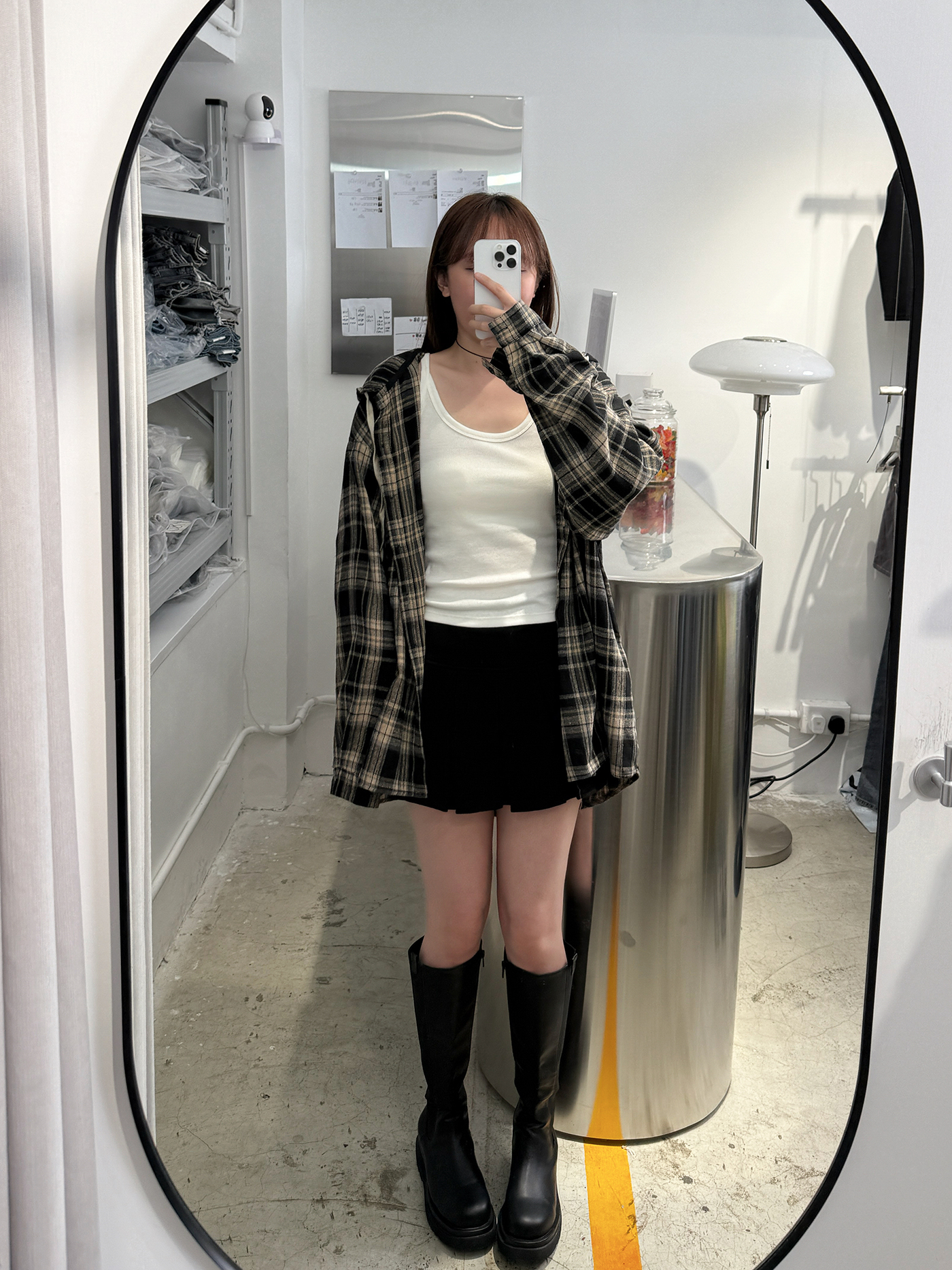 𝐎𝐯𝐞𝐫𝐬𝐢𝐳𝐞𝐝 𝐡𝐨𝐨𝐝𝐞𝐝 𝐩𝐥𝐚𝐢𝐝 𝐬𝐡𝐢𝐫𝐭