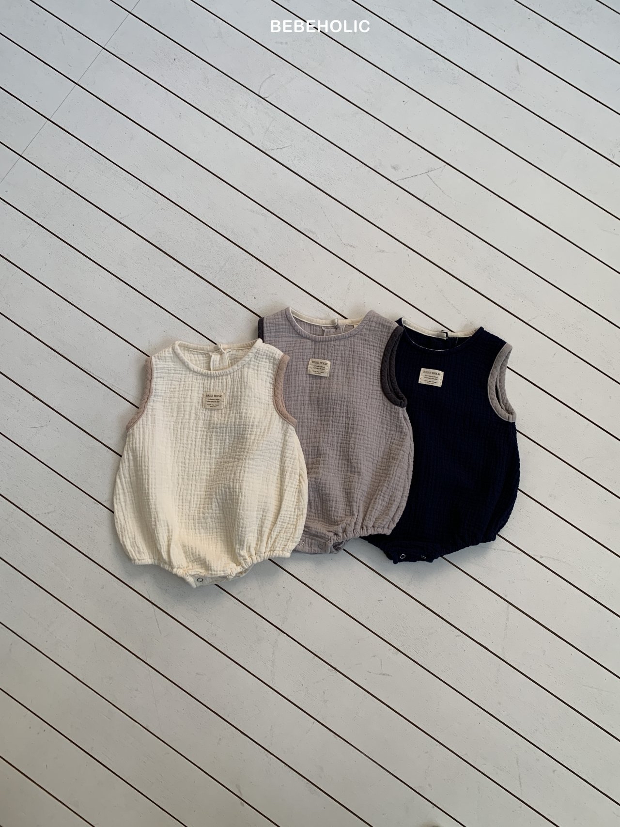 🌸預訂 韓國直送🌸🇰🇷BEBEHOLIC三色背心包屁衣/圍兜/開襟外套