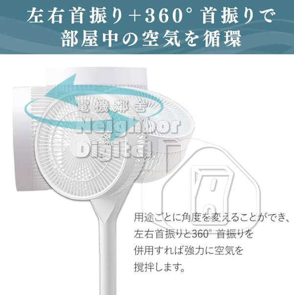 Iris Ohyama LFD-22T 空氣循環扇 香港三腳插頭 (預購產品)