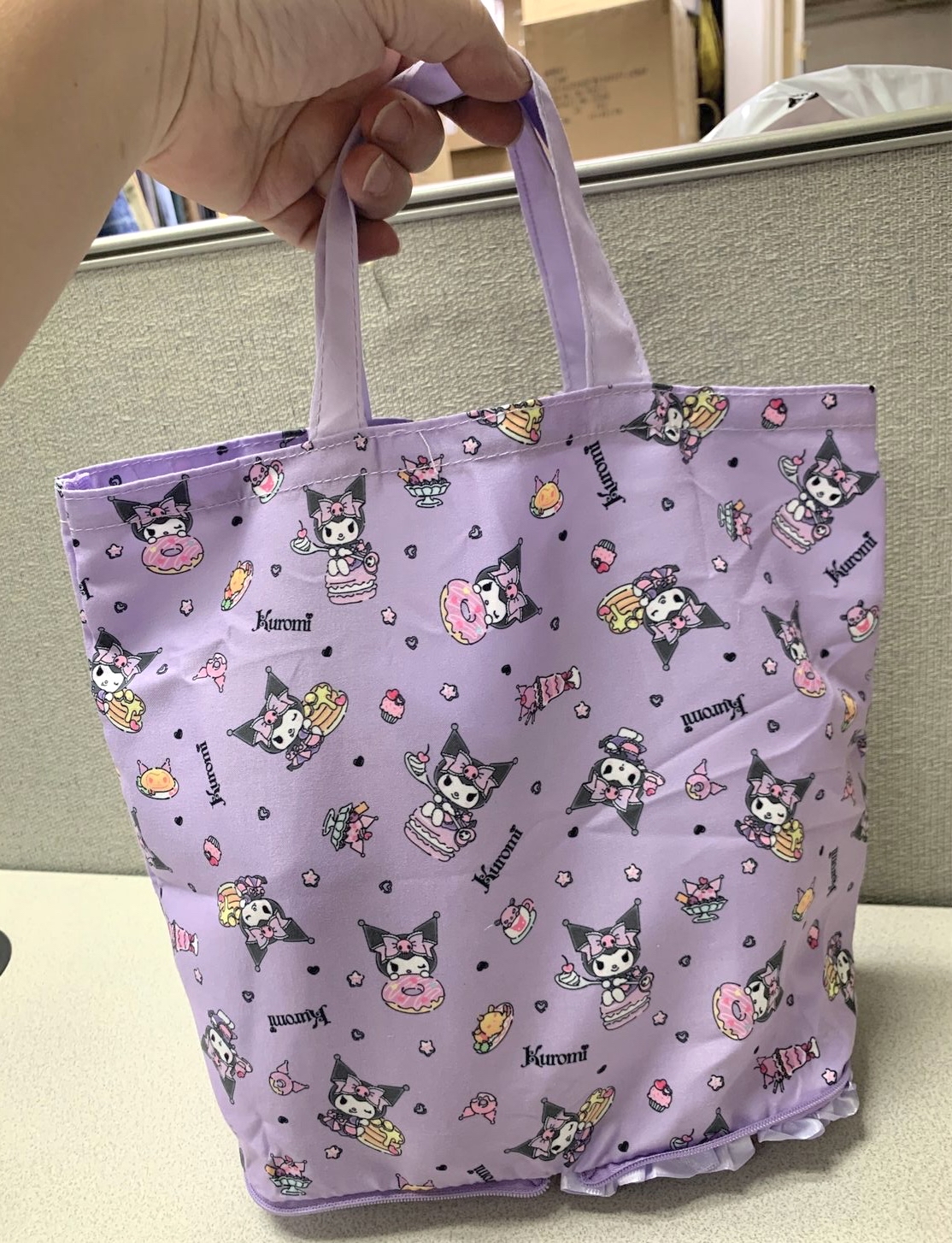 🌈 Sanrio global Kuromi 收納迷你 手提袋 環保袋 