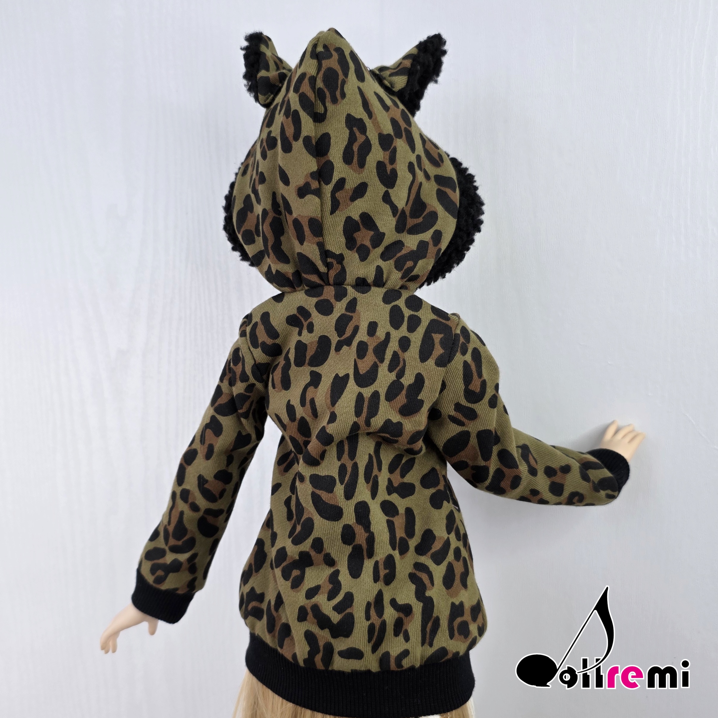 【dollremi】(DD0570) 豹紋有耳連帽外套 Leopard print hooded jacket with ears