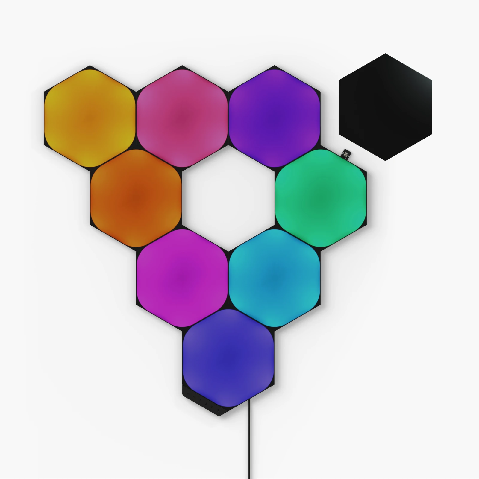 [限量版超黑系列 原裝香港行貨丨2年保養] Nanoleaf Shapes 限量版超黑六角形入門套件 Shapes Limited Edition Ultra Black Hexagons Starter Kit NL42-0102HX-9P