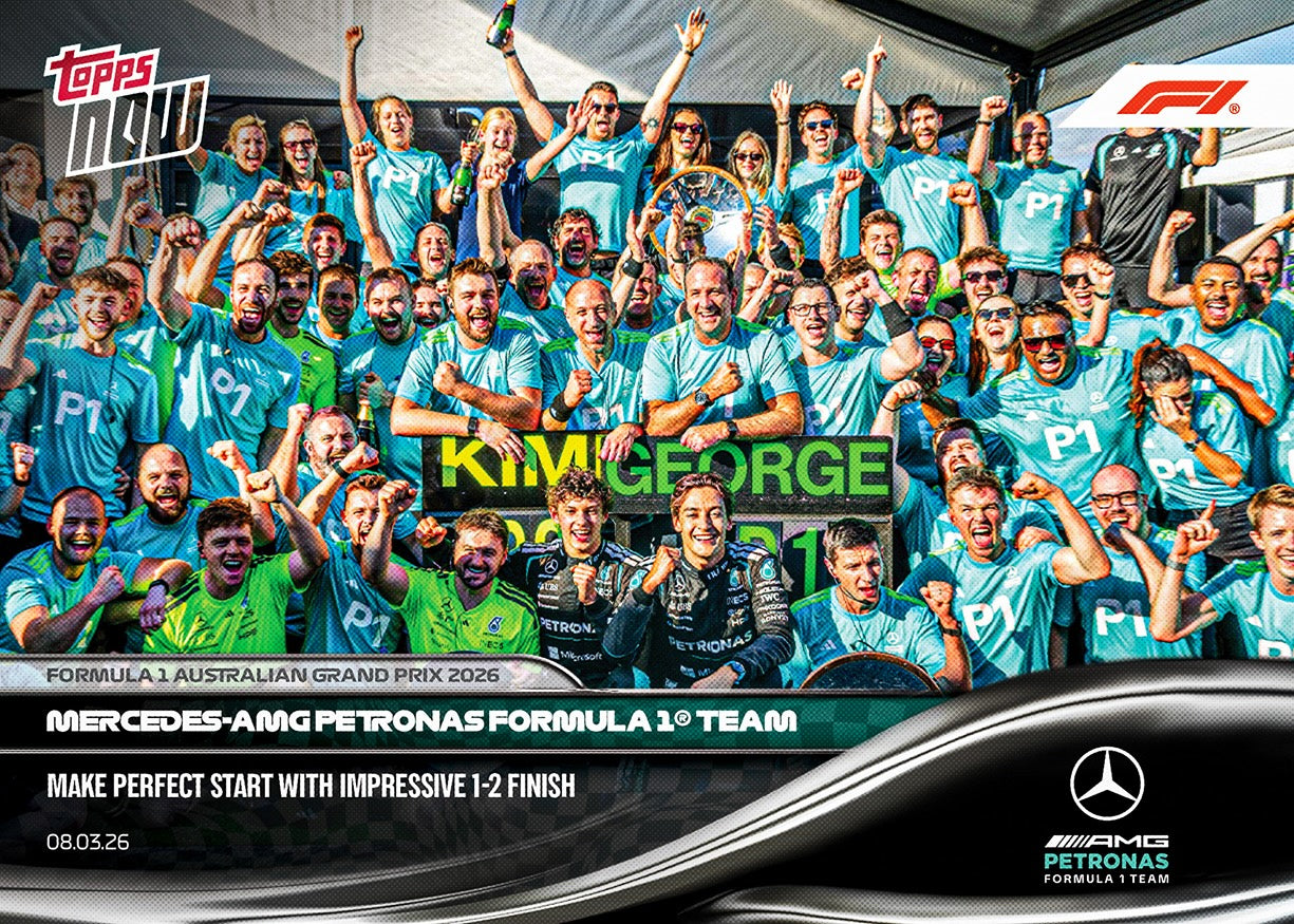 Mercedes-AMG Petronas F1 Team - 2026 F1 Topps NOW® #15 Australian GP 開幕戰包辦冠亞軍卡｜PR 2,144