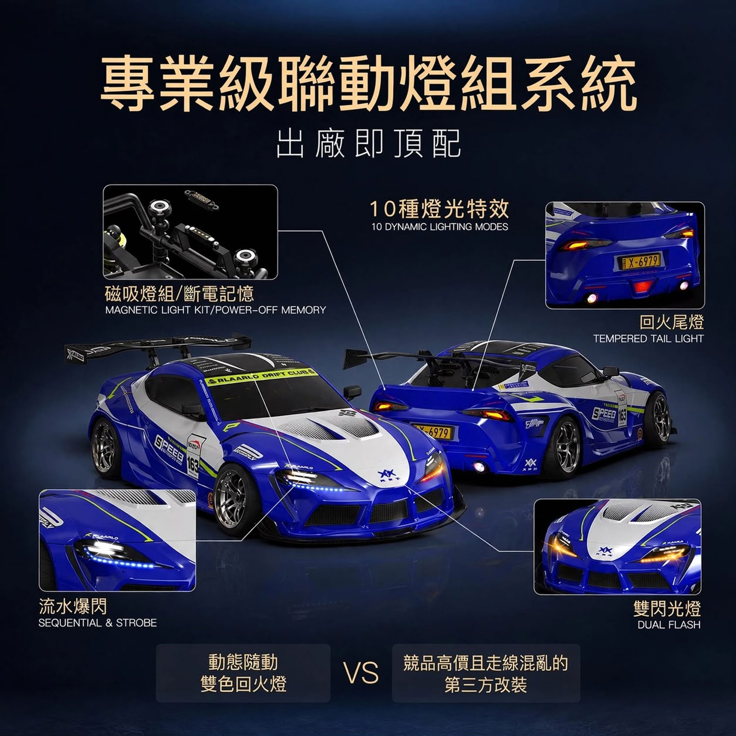 Rlaarlo XDX-A90 1/10 專業後驅無刷甩尾賽車（RTR 到手玩版）
