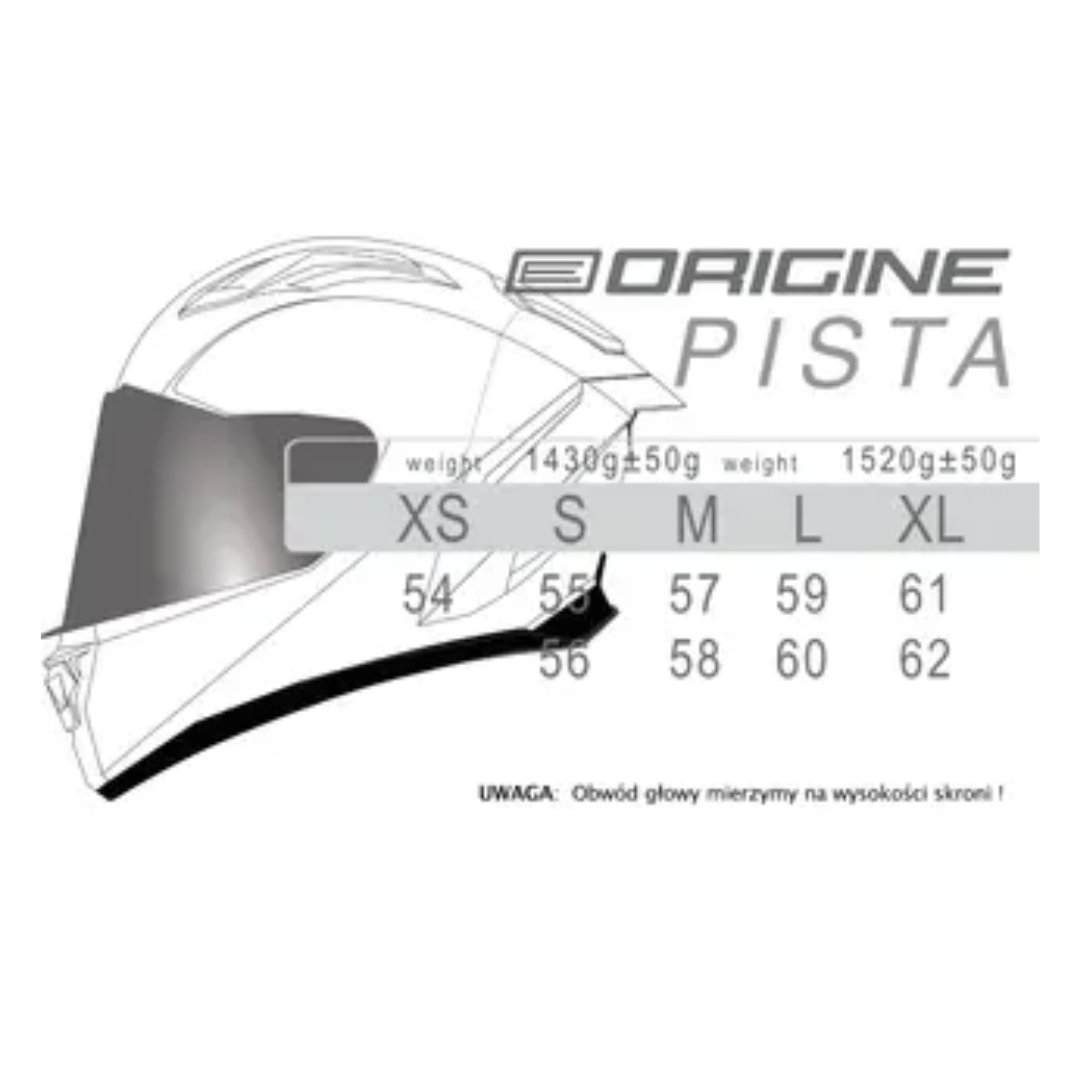 ORIGINE PISTA MANGHEN ROAD Helmet | Lightweight Racing Helmet | Stylish & Comfortable | ECE 22.06