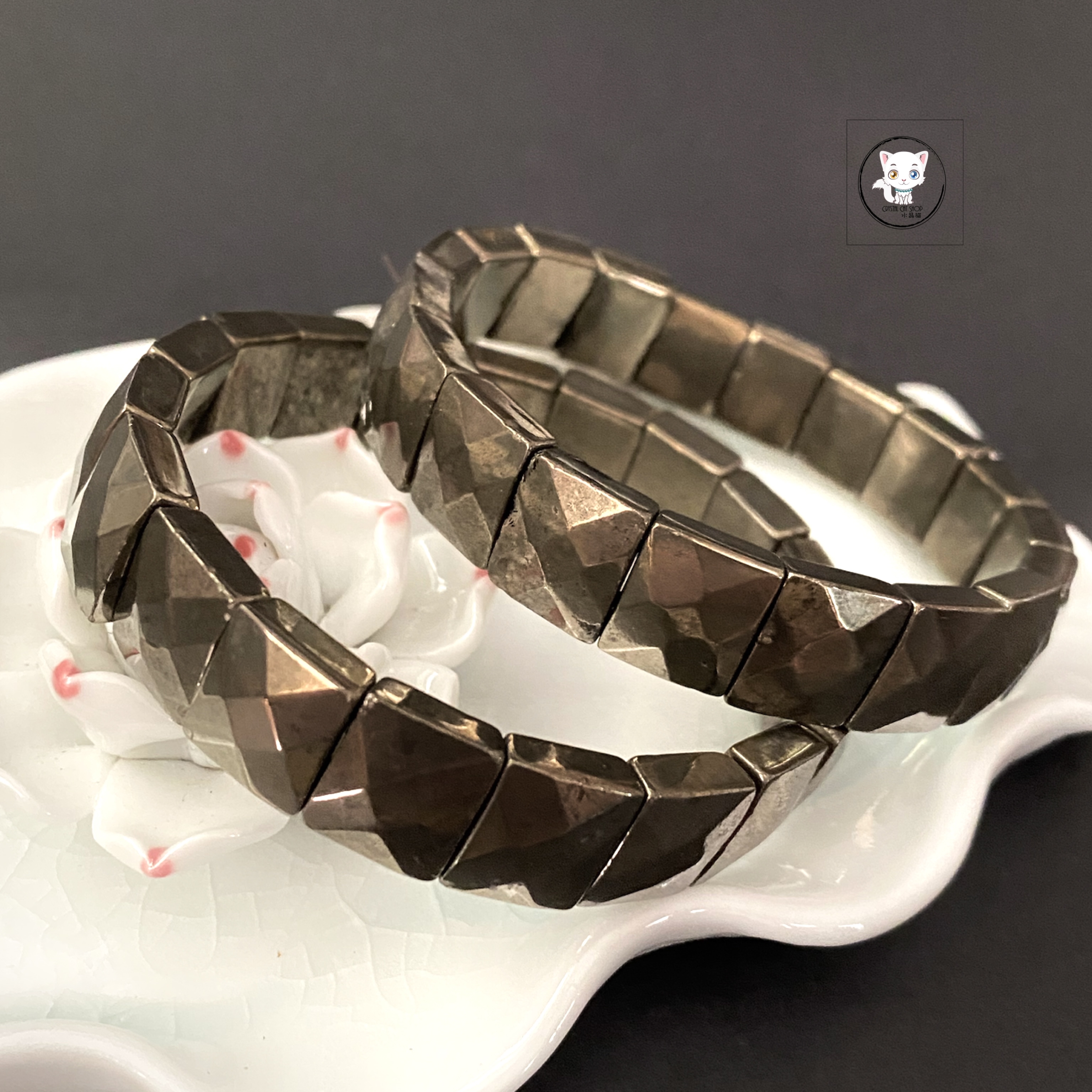 天然黃鐵礦手排 12mm