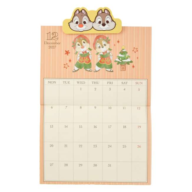 [訂購] [JDS] 🤎 CHIP N DALE 鋼牙大鼻 掛曆連夾 2027 {TF260835}