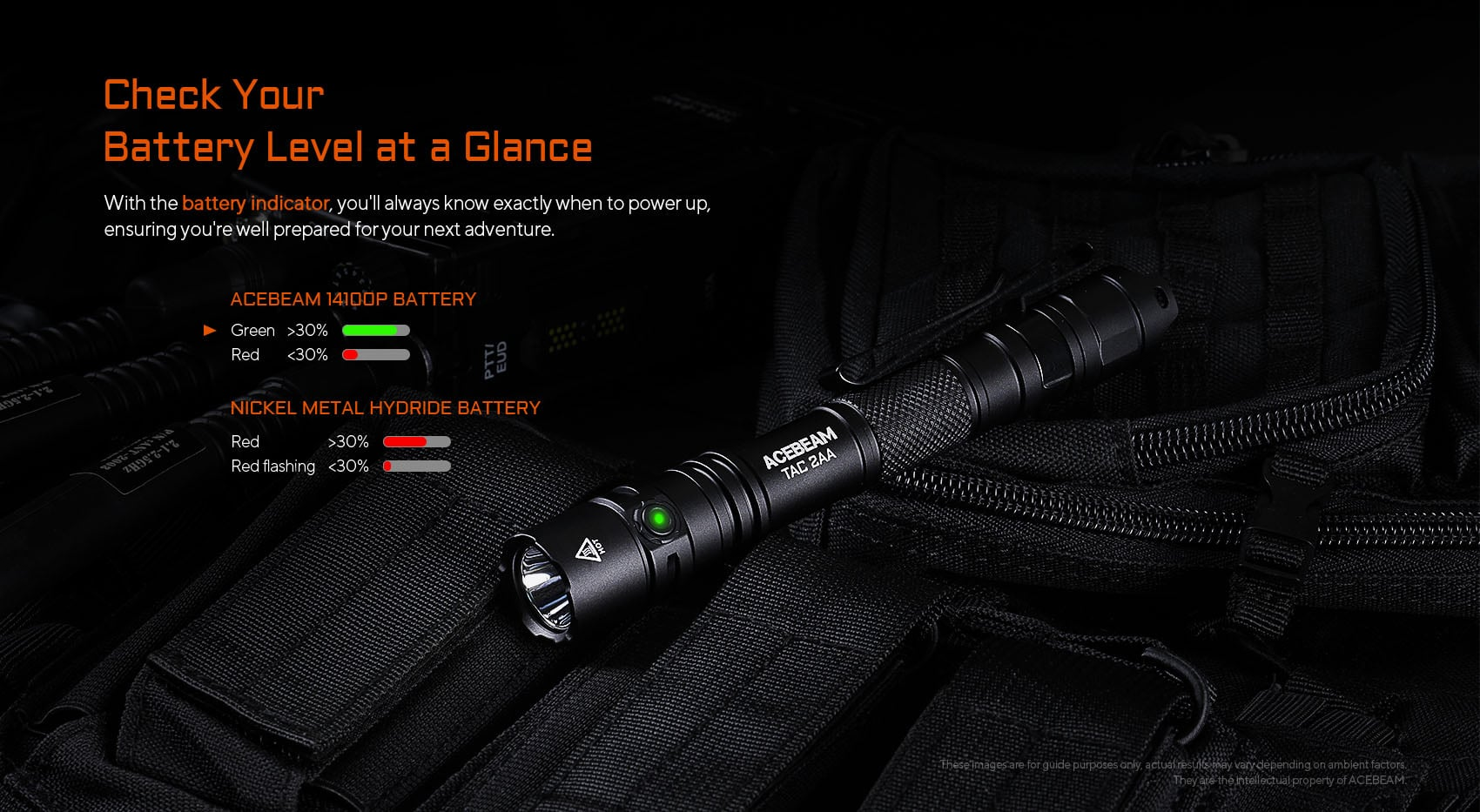 Acebeam TAC 2AA Blue SFT25R Led