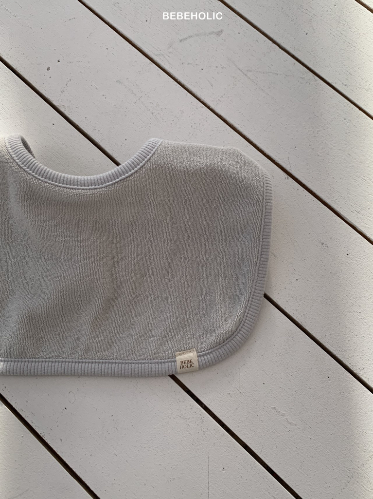 🌸預訂 韓國直送🌸🇰🇷BEBEHOLIC五色標籤條紋純色雙面毛圈口水圍兜