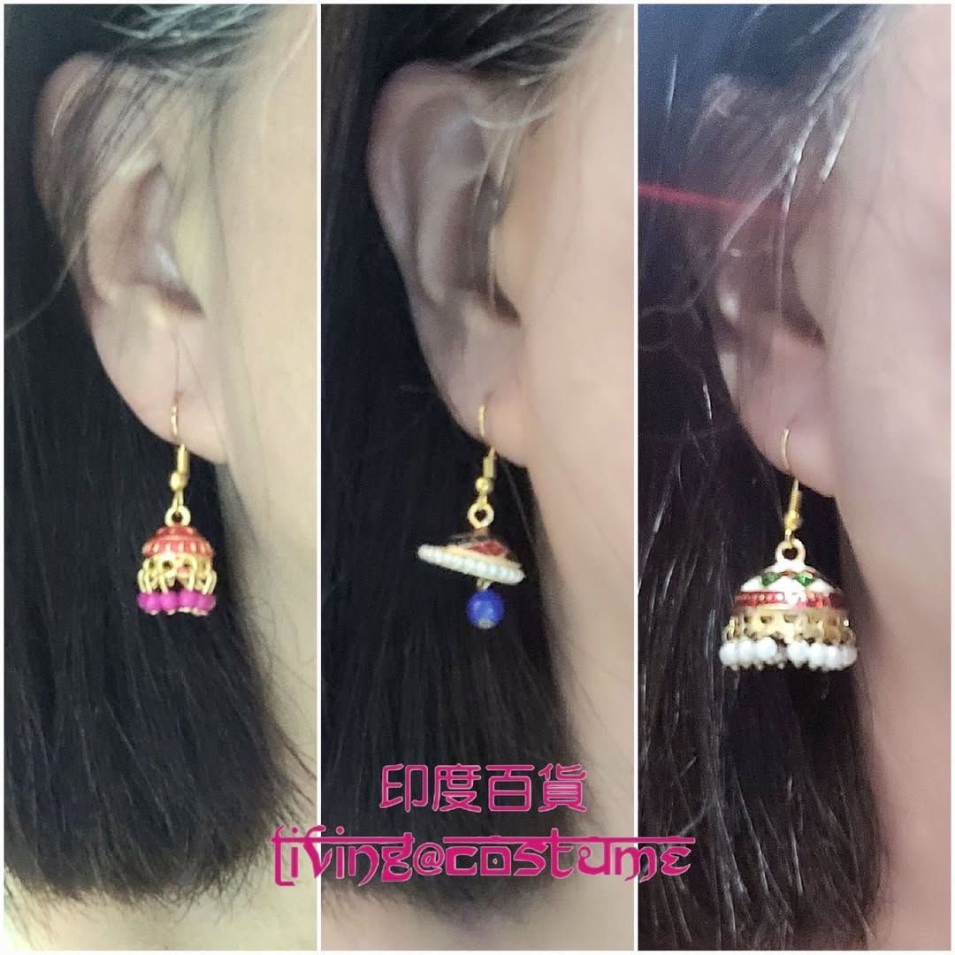 印度 Meenakati 工藝黃銅耳環