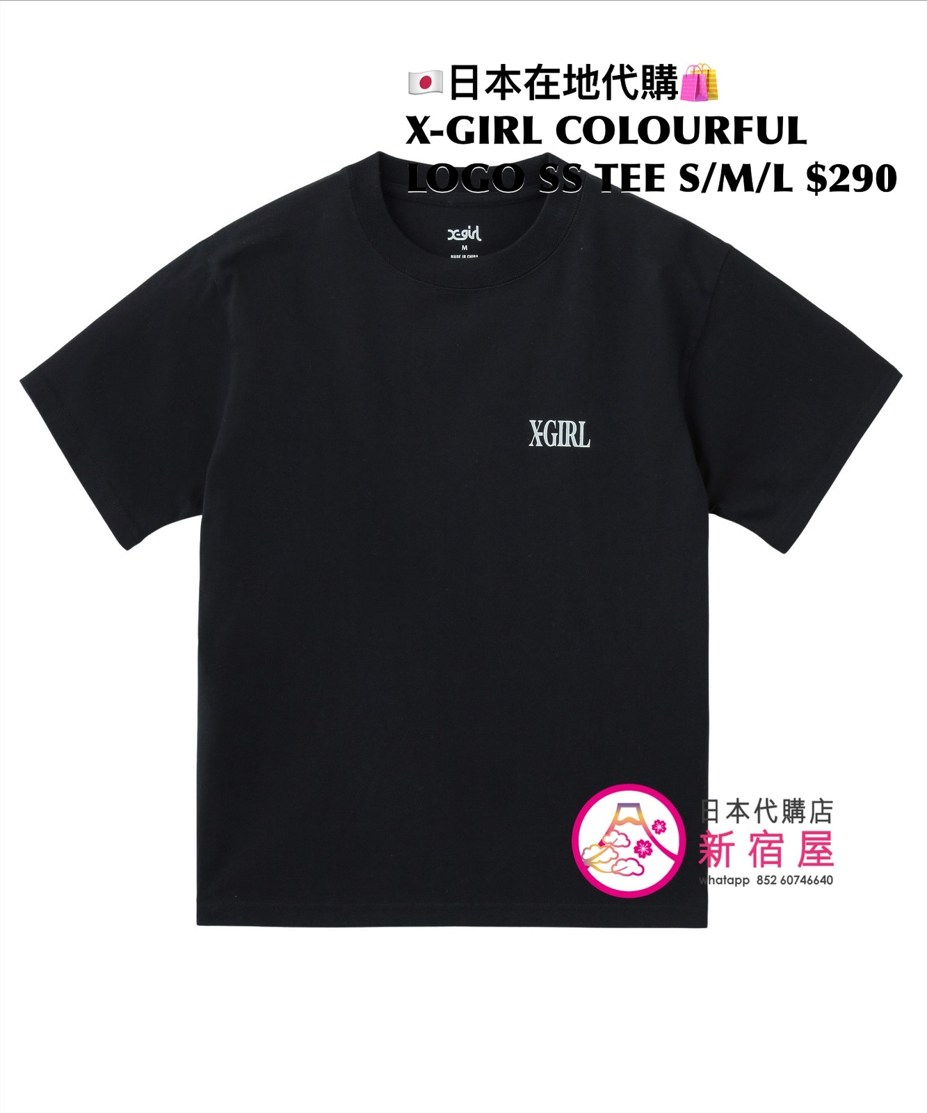 X-GIRL COLOURFUL LOGO S/S TEE