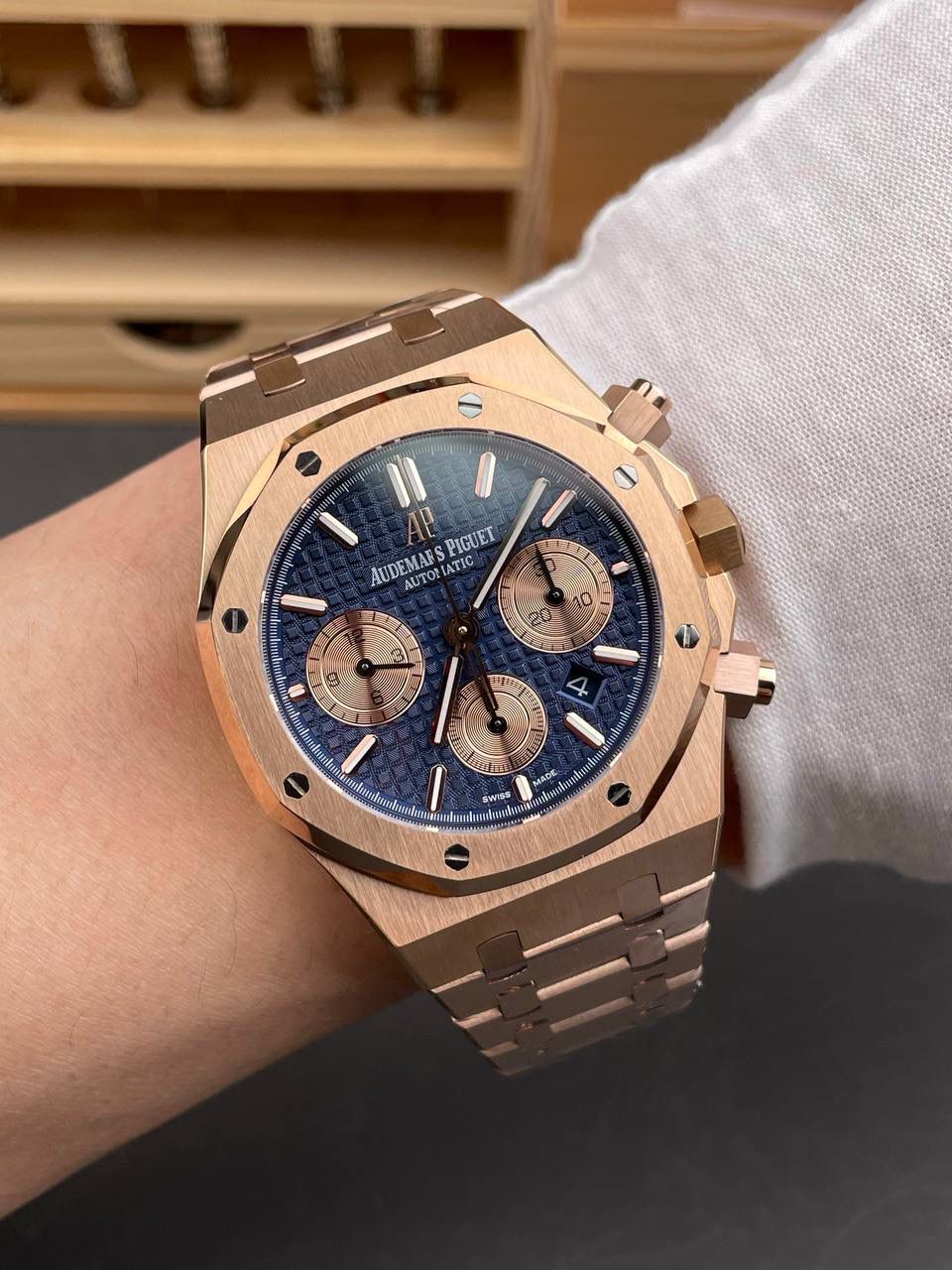 🚀皇家橡树26331OR 玫金蓝盘/41mm/7750机💯