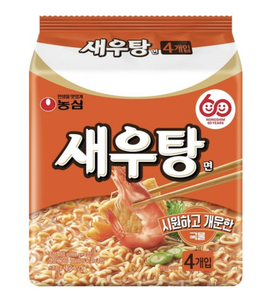 鮮味爆燈｜韓國 農心 鮮蝦湯拉麵  袋 / 杯裝 可選｜Shrimp Ramen