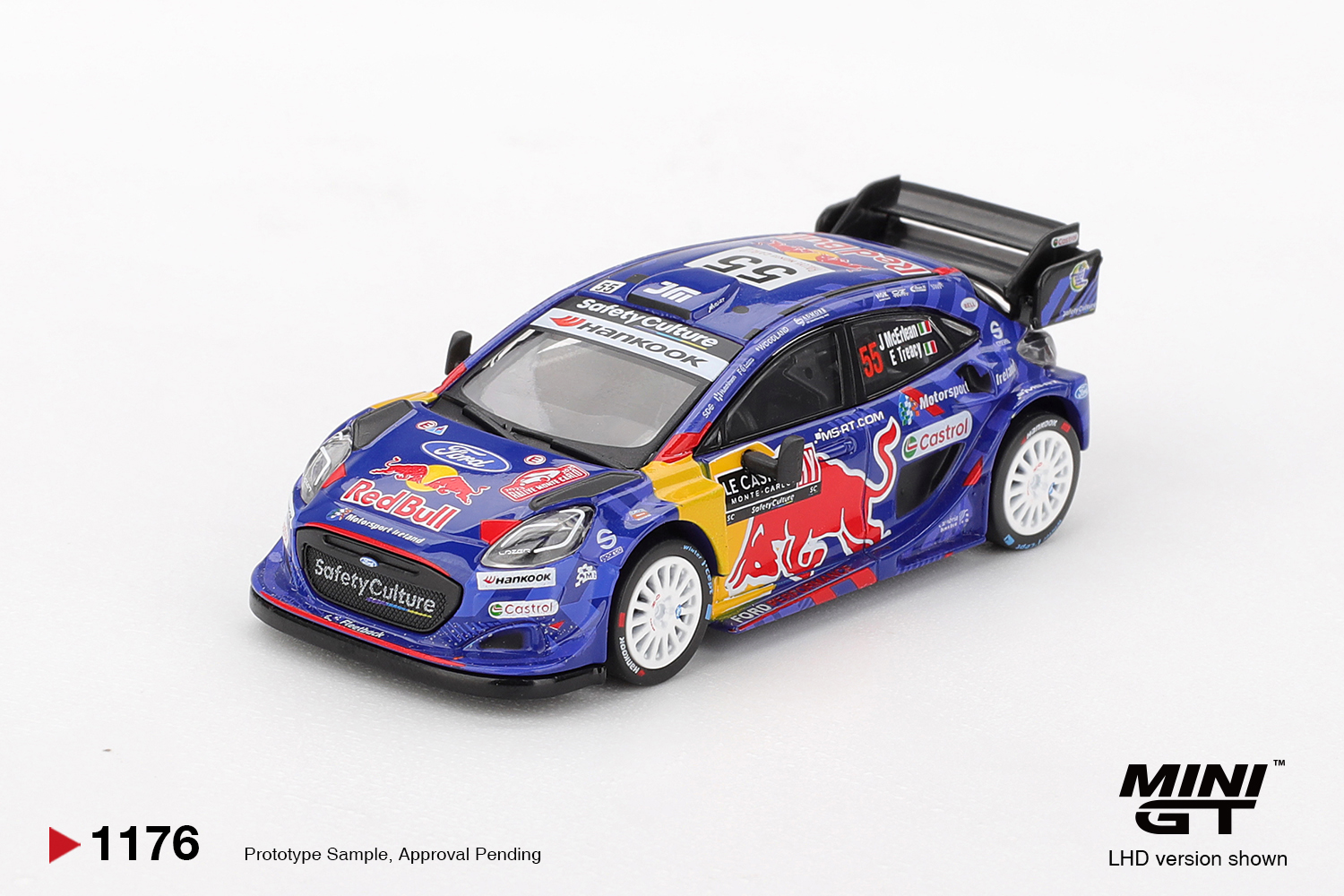 MINI GT 1176 Ford Puma Rally1 RED BULL #55 M-Sport Ford WRT 2025 Rally Monte-Carlo | MINIGT 1176 盒裝【現貨】