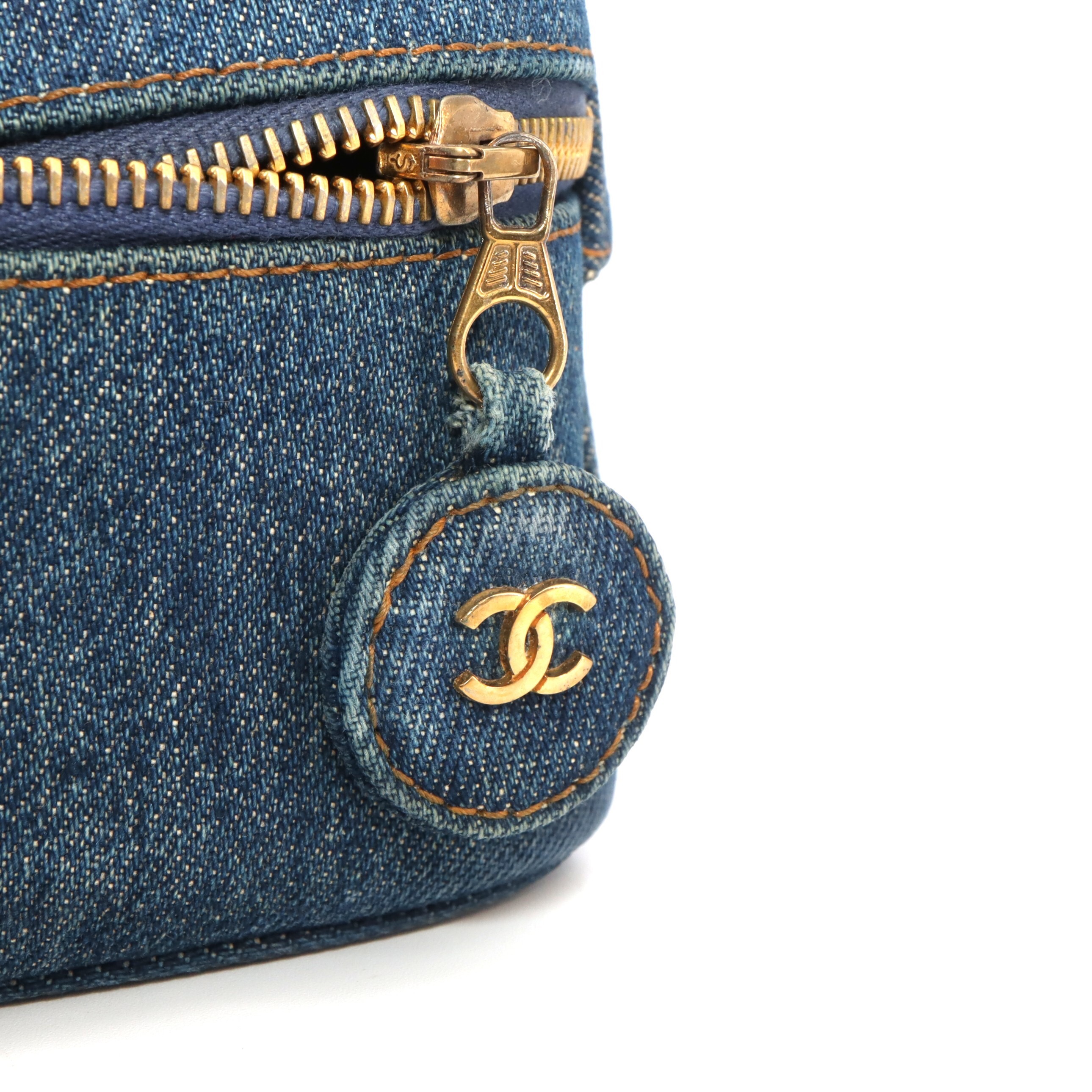 Chanel Coco Mark Denim Vanity Handbag
