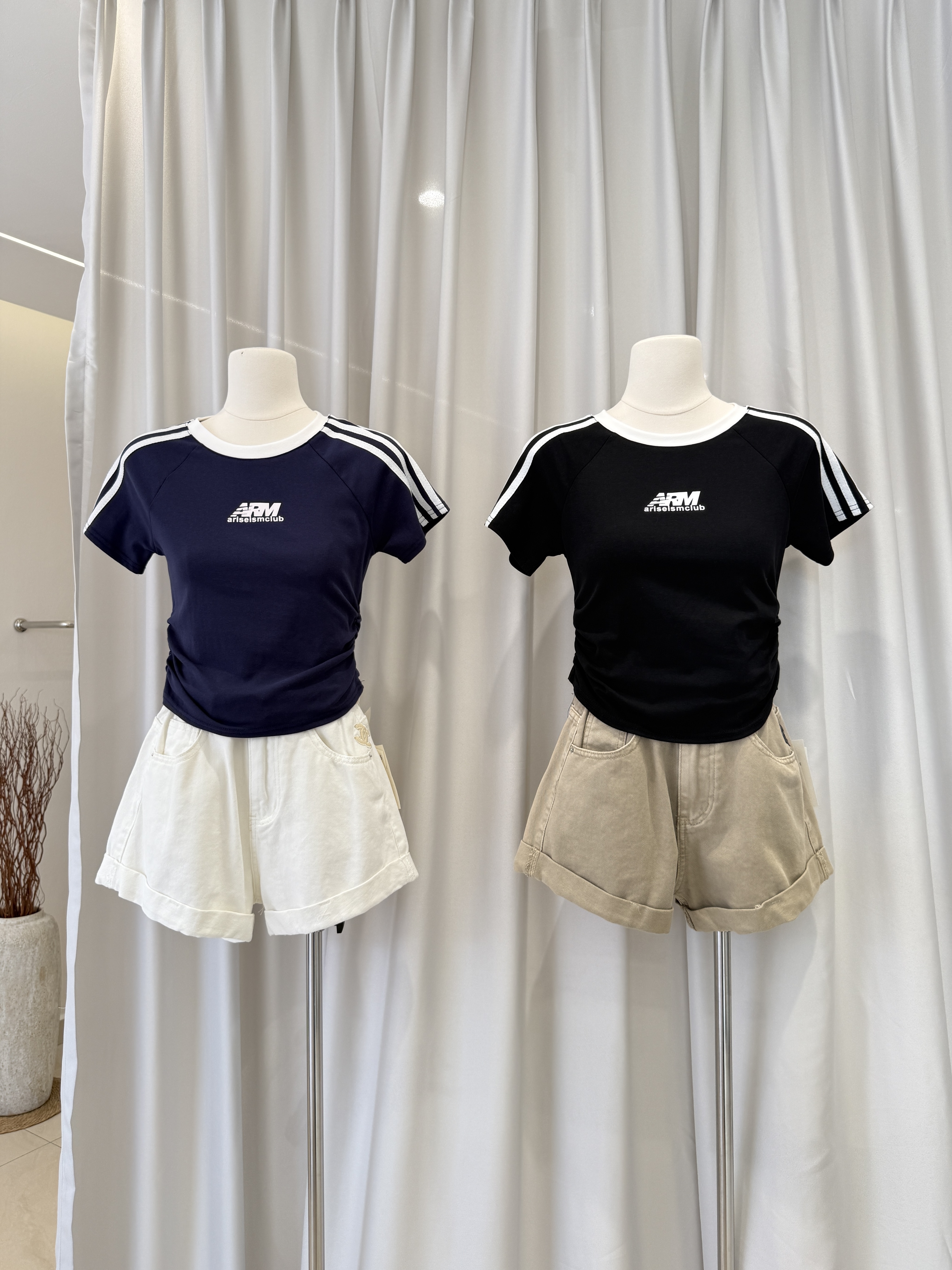 6116 百搭撞色短袖