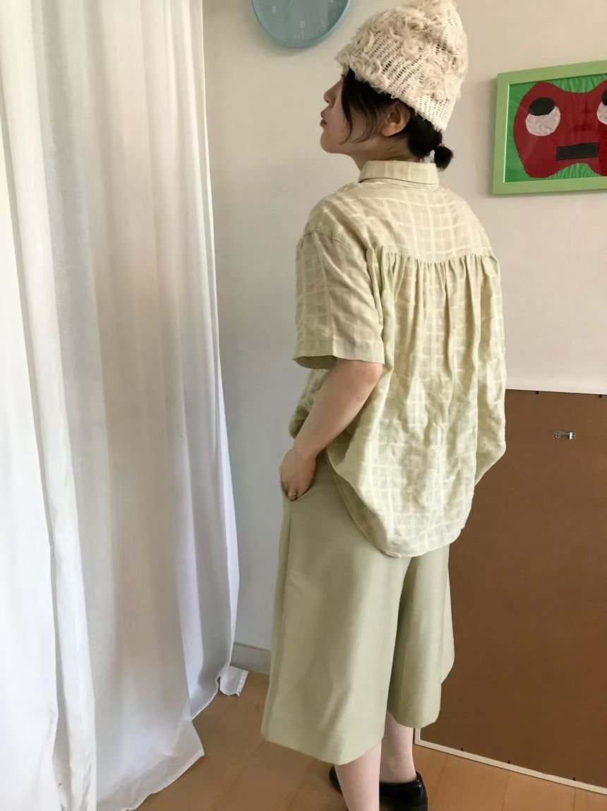 221469 暗紋短袖恤衫