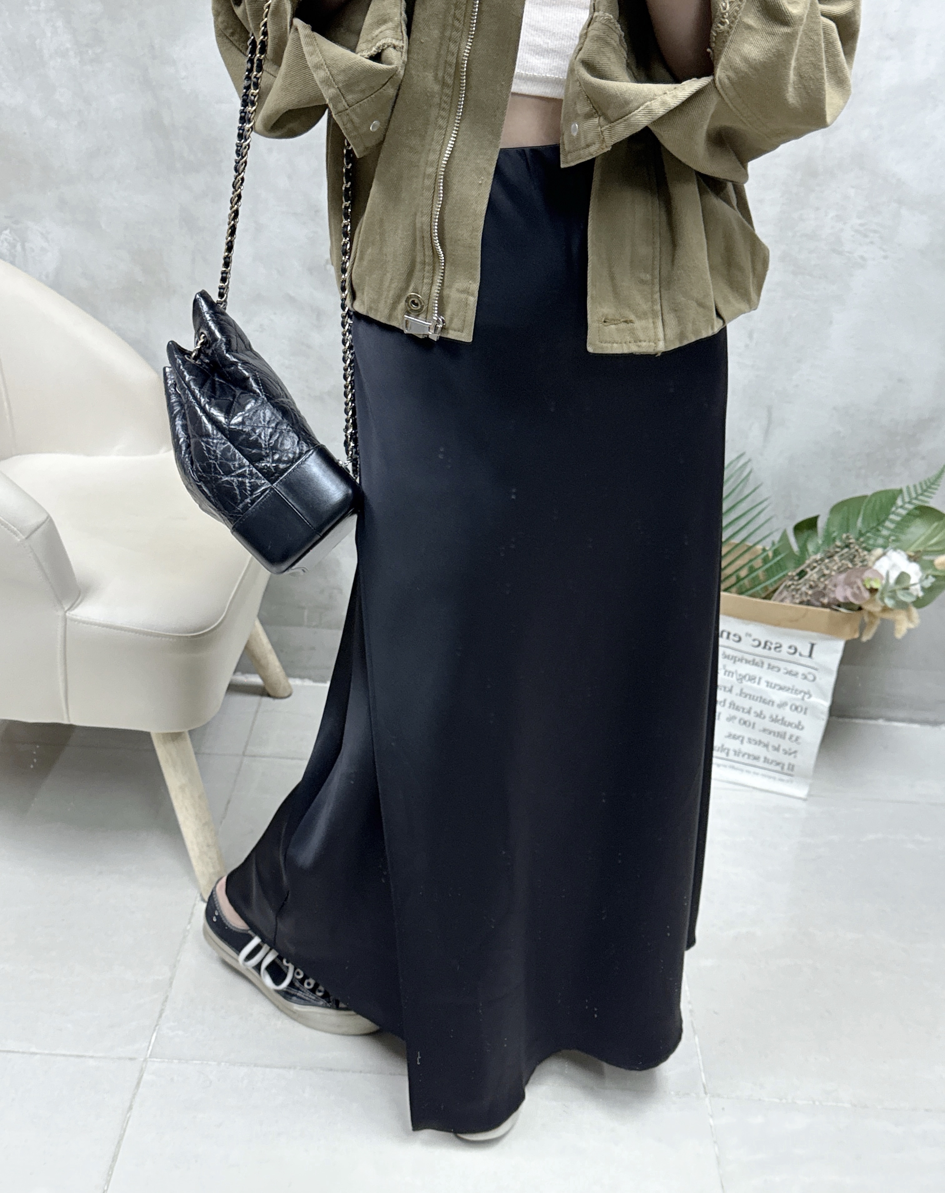 不規則雙層緞面半絨