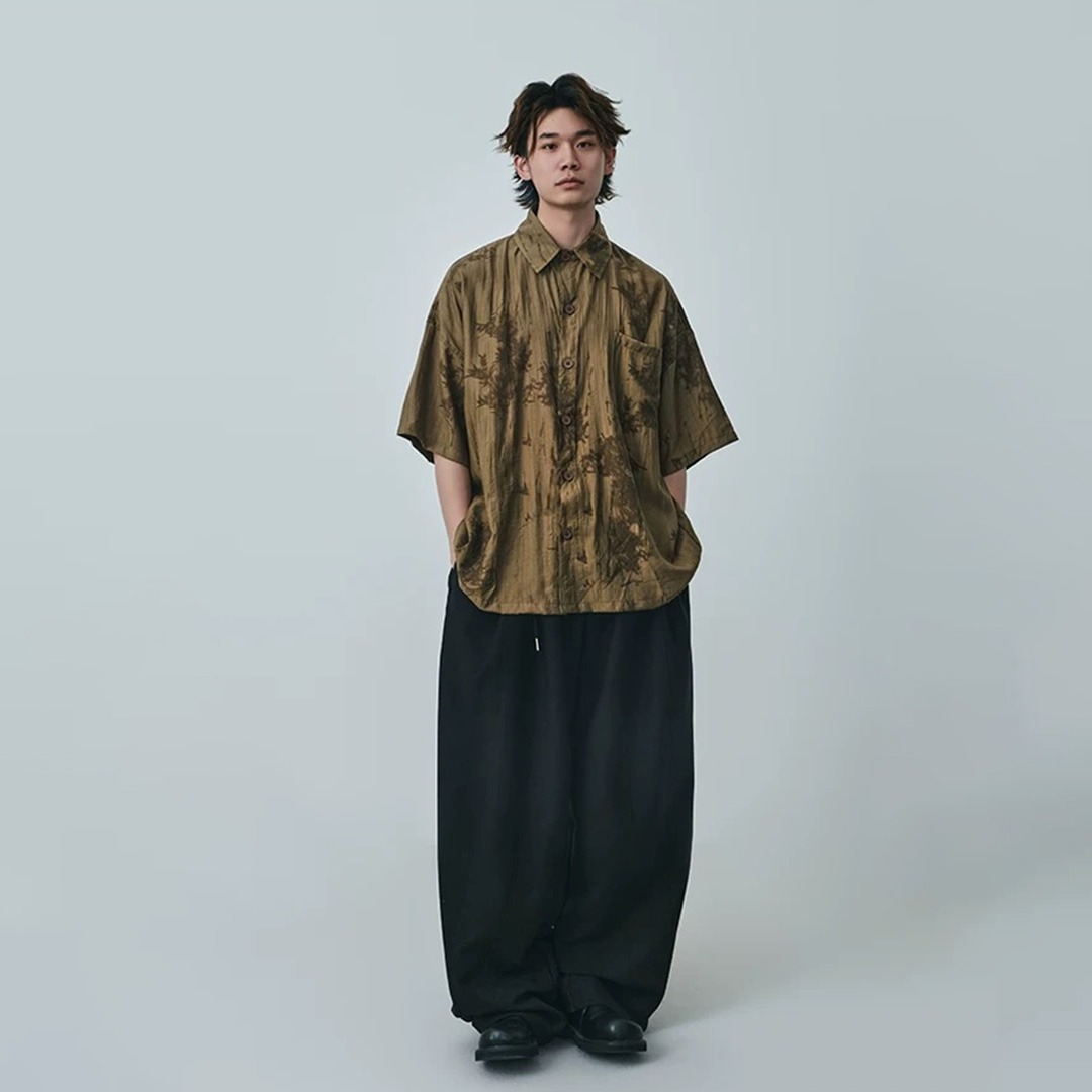 W58扎染暗紋印花恤衫