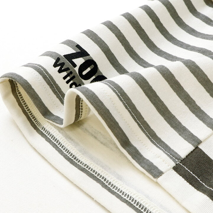 🇯🇵預訂 日本直送🇯🇵Zoomic兩色立體動物耳朵翻蓋條紋短袖T恤